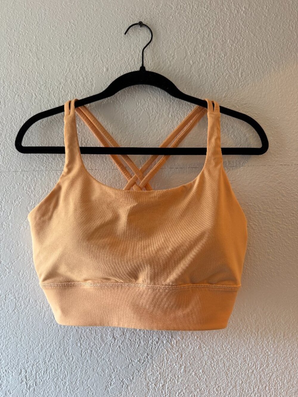 Lululemon Orange Racerback Energy Sports Bra Long Line, Size 12